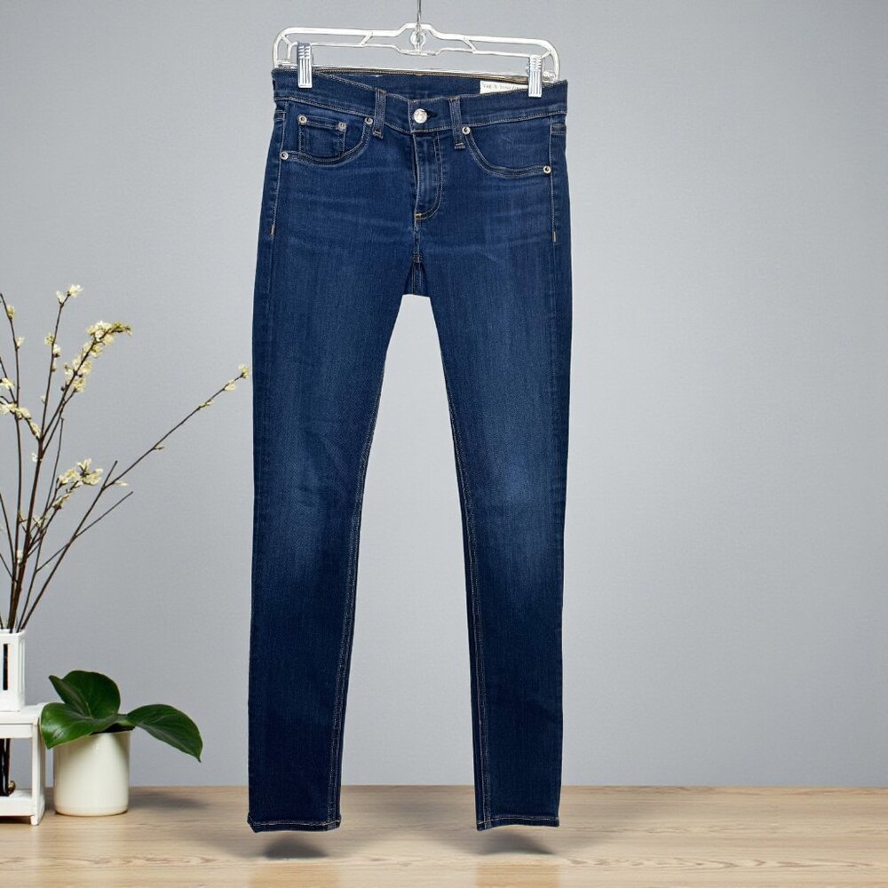 Rag & Bone Bedford Skinny Jeans Dark Wash Mid Rise Size 27